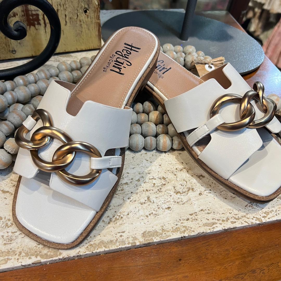 Off The Chain Ivory Sandal