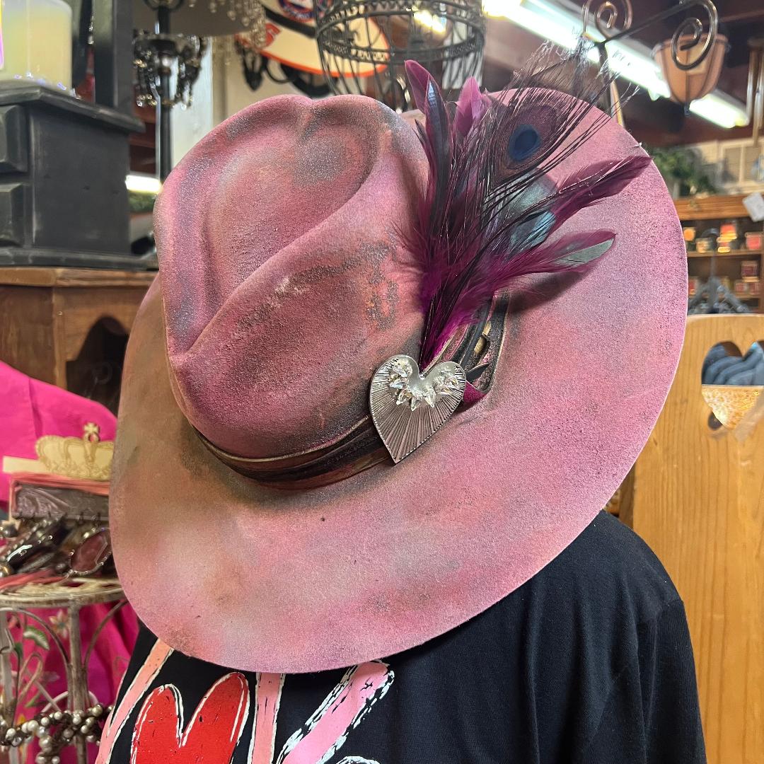 Sweetheart Crown Mauve Felt Hat