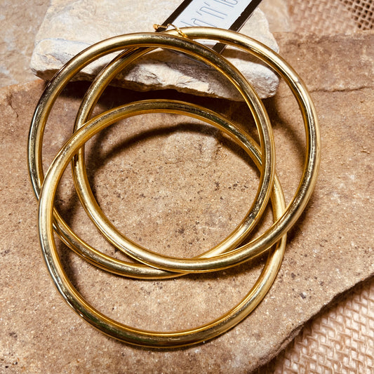 Classic Gold Interlock Stack Bracelet