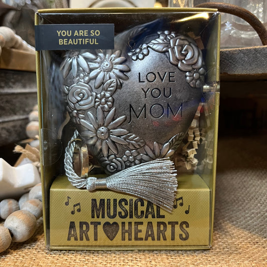 Love You Mom Musical Art Heart