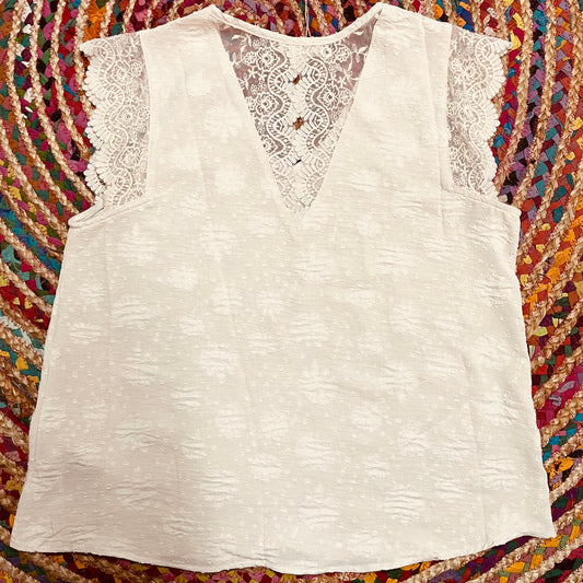 Lace Cap Sleeve Top
