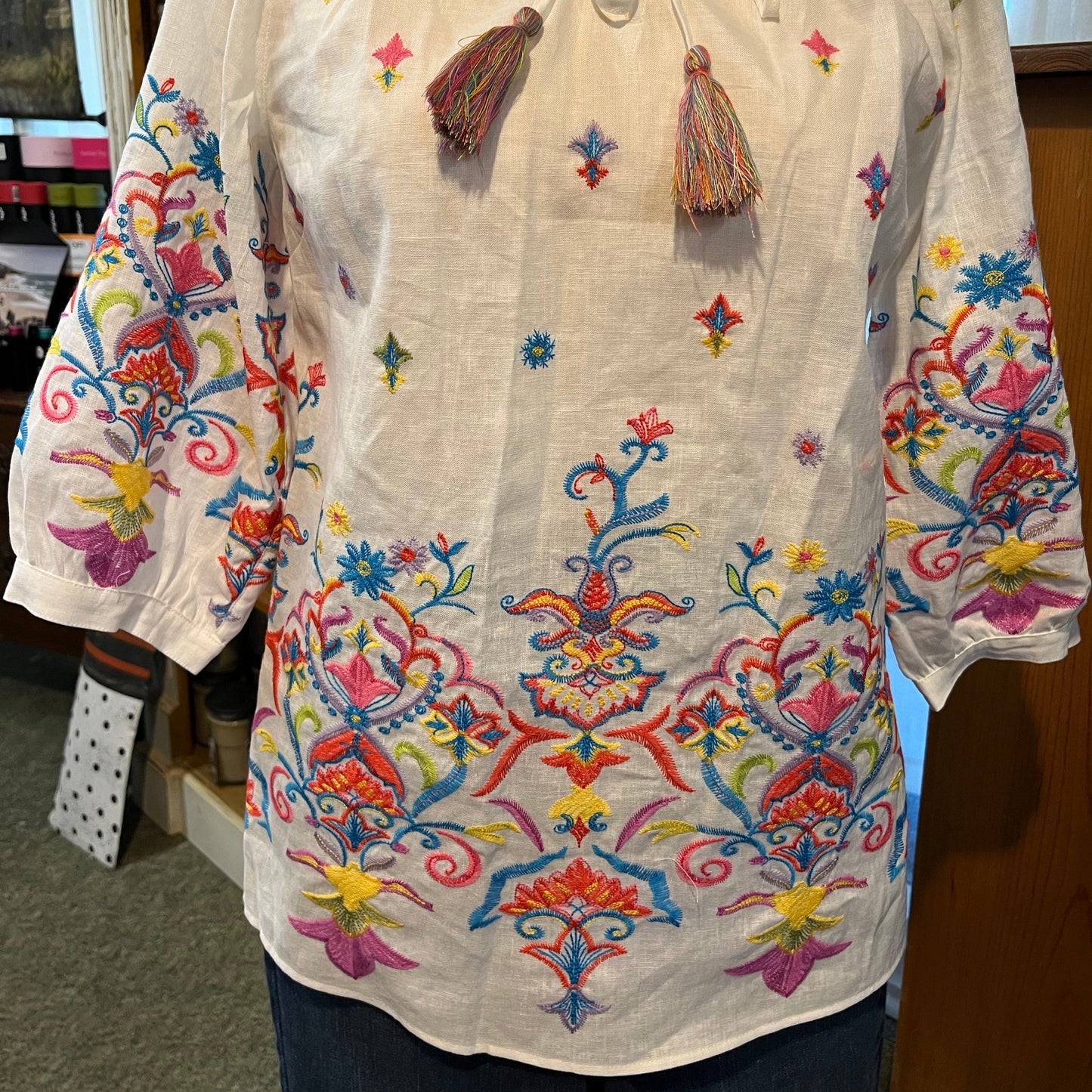 Embellished Tunic with Tassel