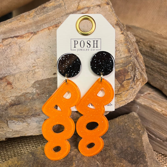 BOO acrylic earring