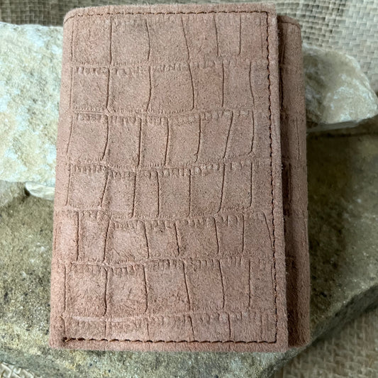 Ranger Belt Company Soft Touch Rough Out Gator Pattern Trifold Wallet