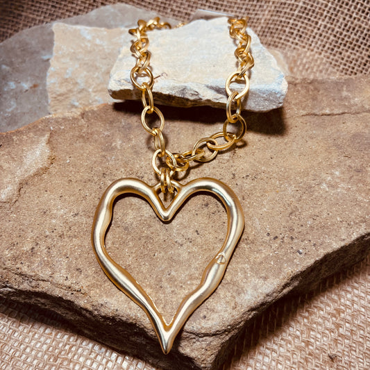 Gold Plated Heart Necklace