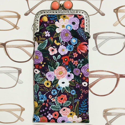 Eyeglass Case - Petite Garden Party Plum