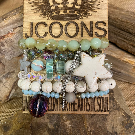 Multi Stack Star Spangle Bracelet