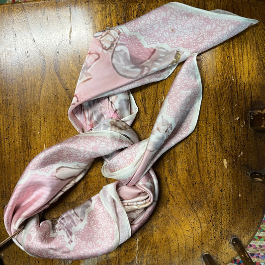 Pink Bandana Scarf Wild Rag