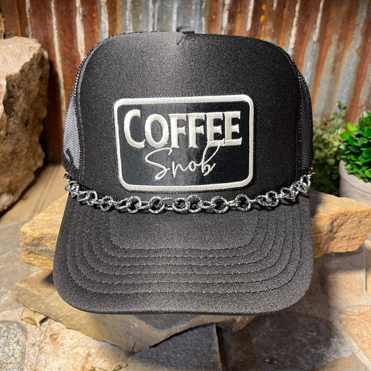 COFFEE Snob Embroidered Patch Trucker Cap