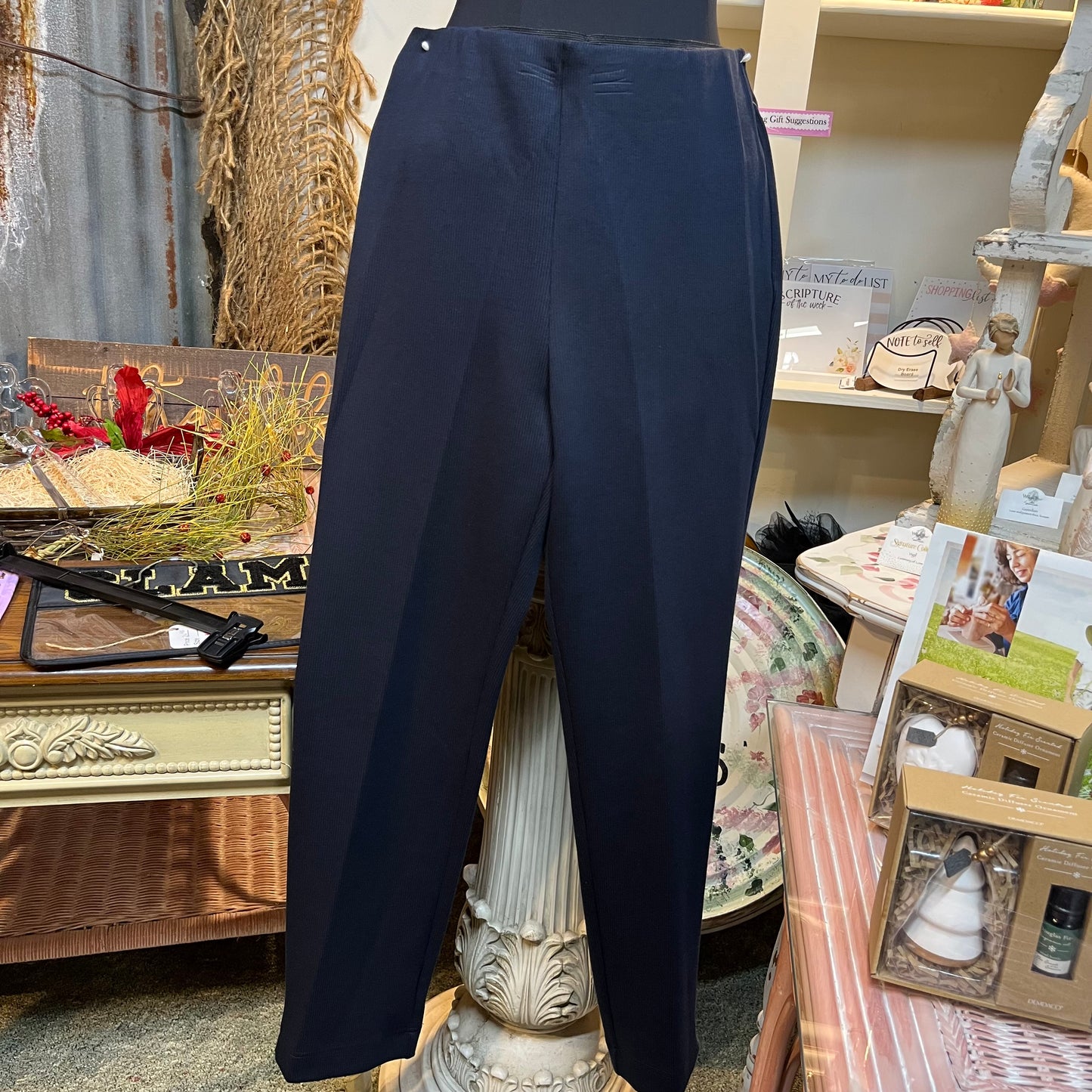 Pull On Knit Pant with Inseam Slit