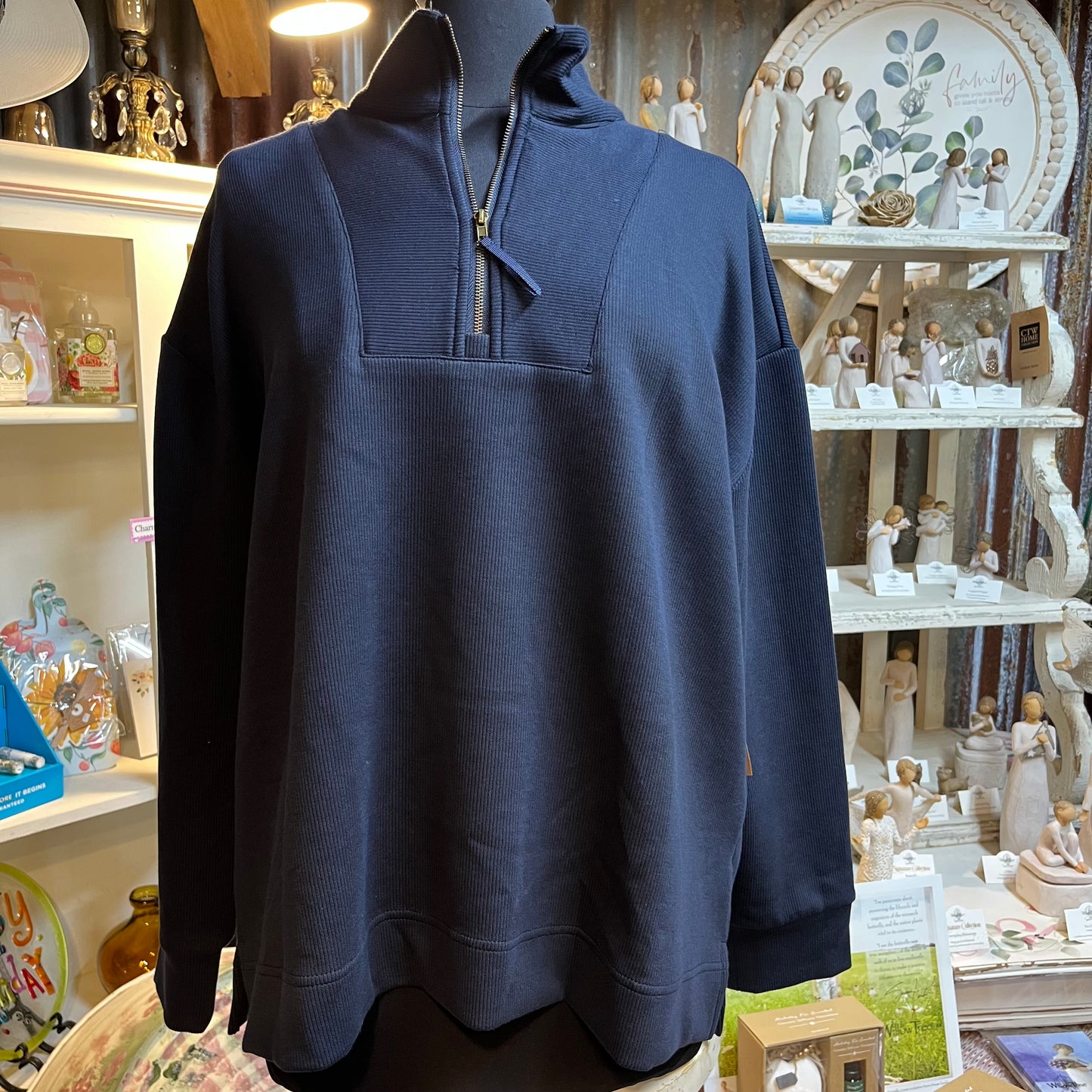 Half Zip Pullover with Side Vents