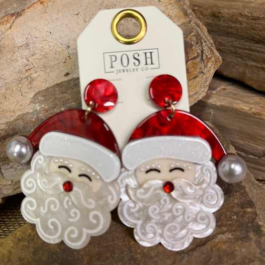 Charming Santa Earring Red