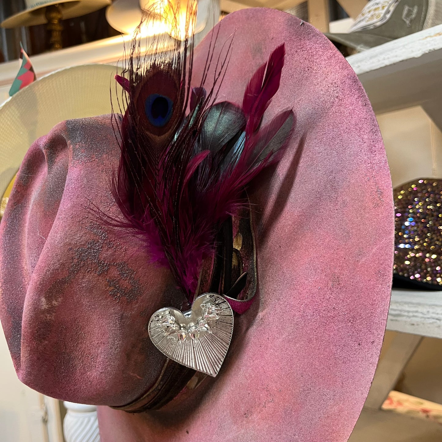 Sweetheart Crown Mauve Felt Hat