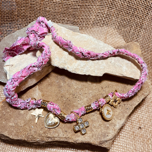Kasey Multi Charm Scarf Necklace