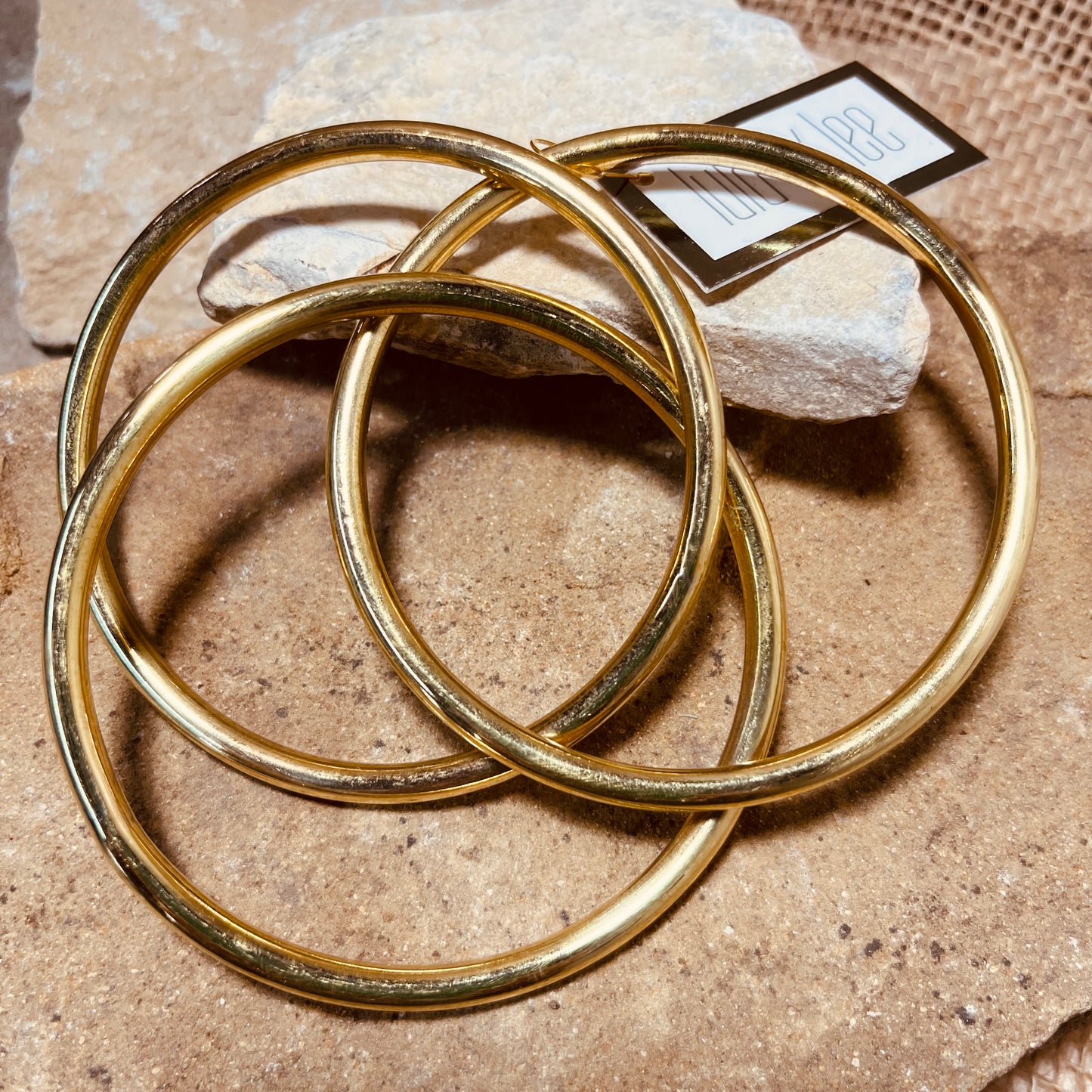 Classic Gold Interlock Stack Bracelet