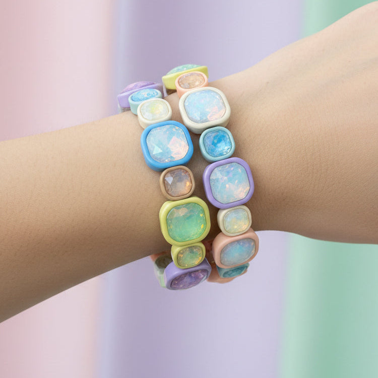 Pastel Multi Color Square Bracelet