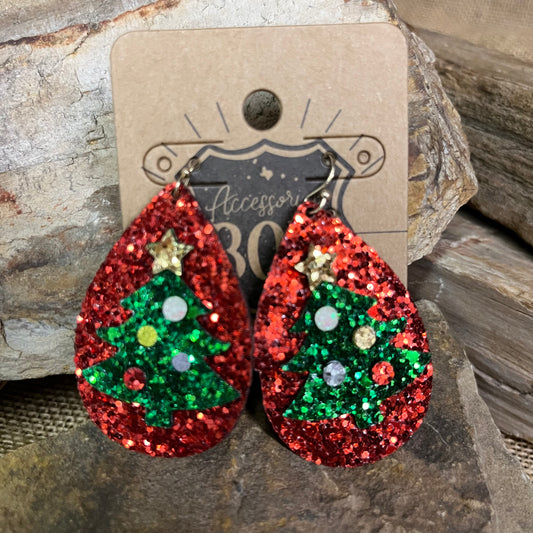 Teardrop Christmas Tree Red