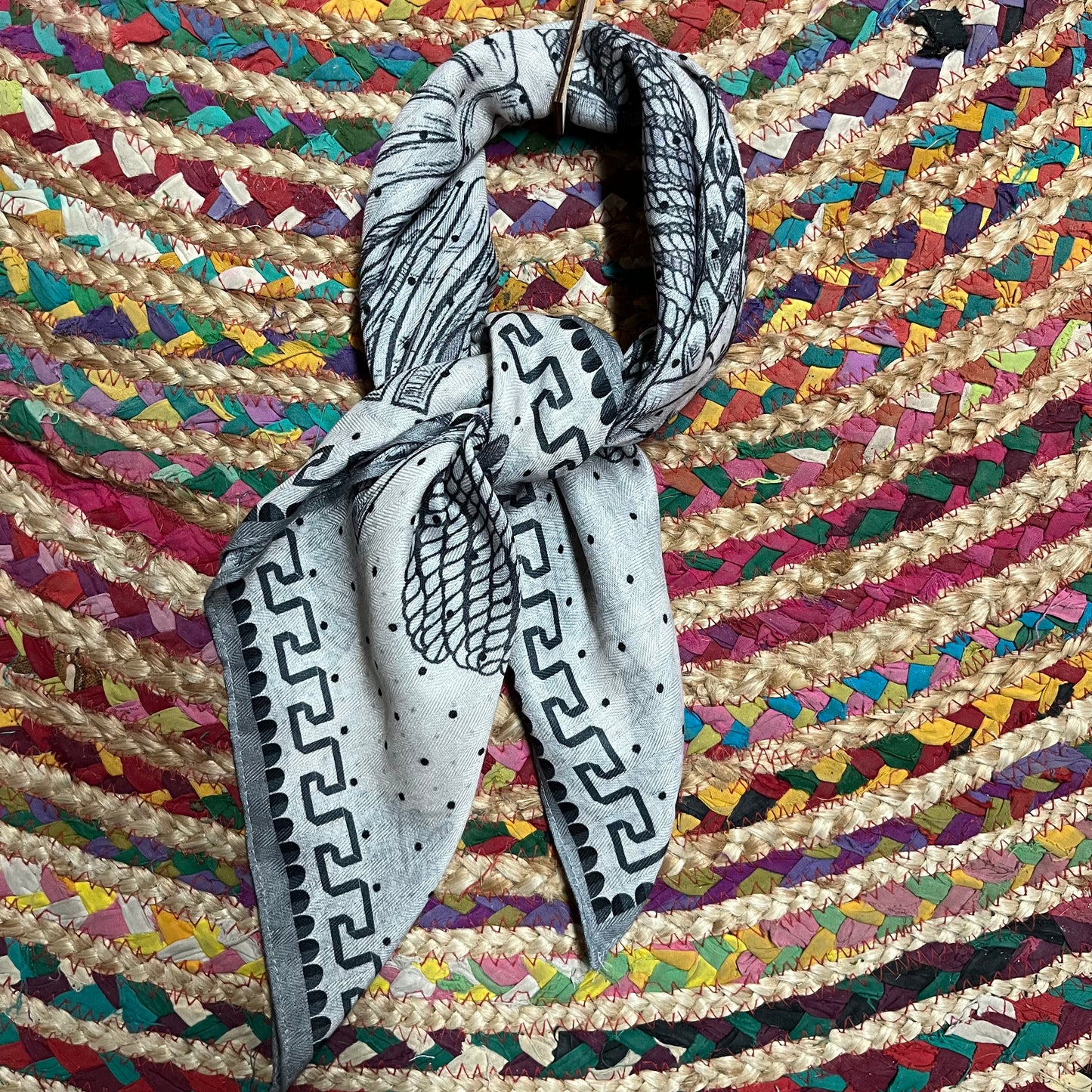 Black Tassel Bandana Scarf Wild Rag