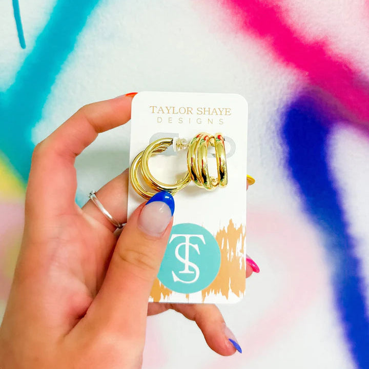 Gold Sadie Hoops Earrings