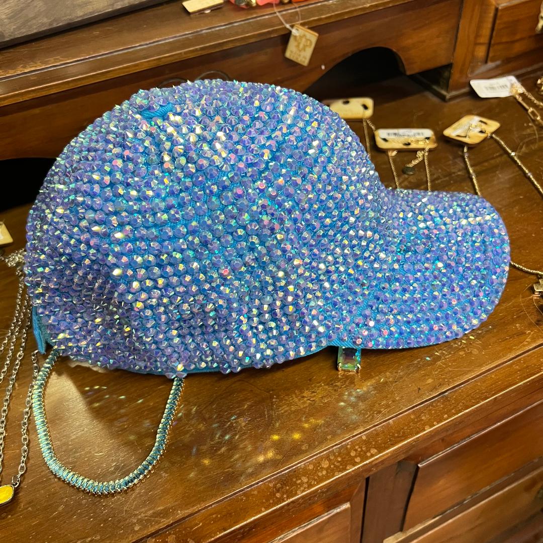 AB Crystals & Rhinestone Light Blue Cap