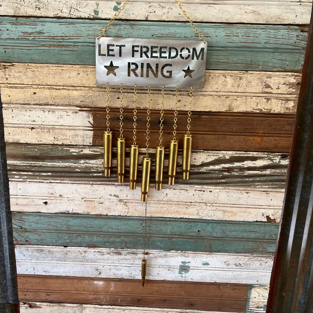 Let Freedom Ring Bullet Windchime .50 BMG