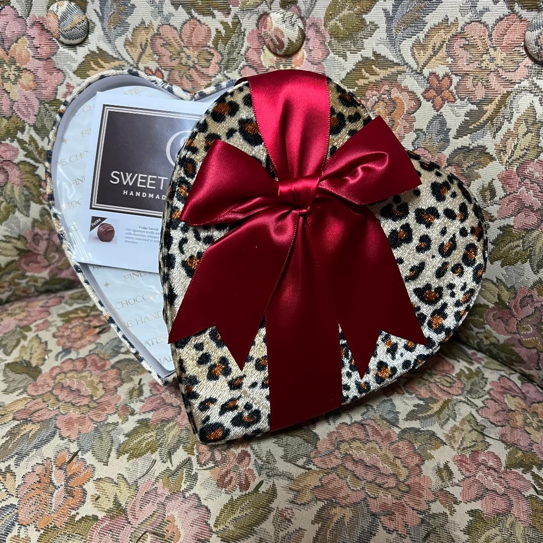 Small Leopard Heart of Assorted Chocolate Truffles 6pc.