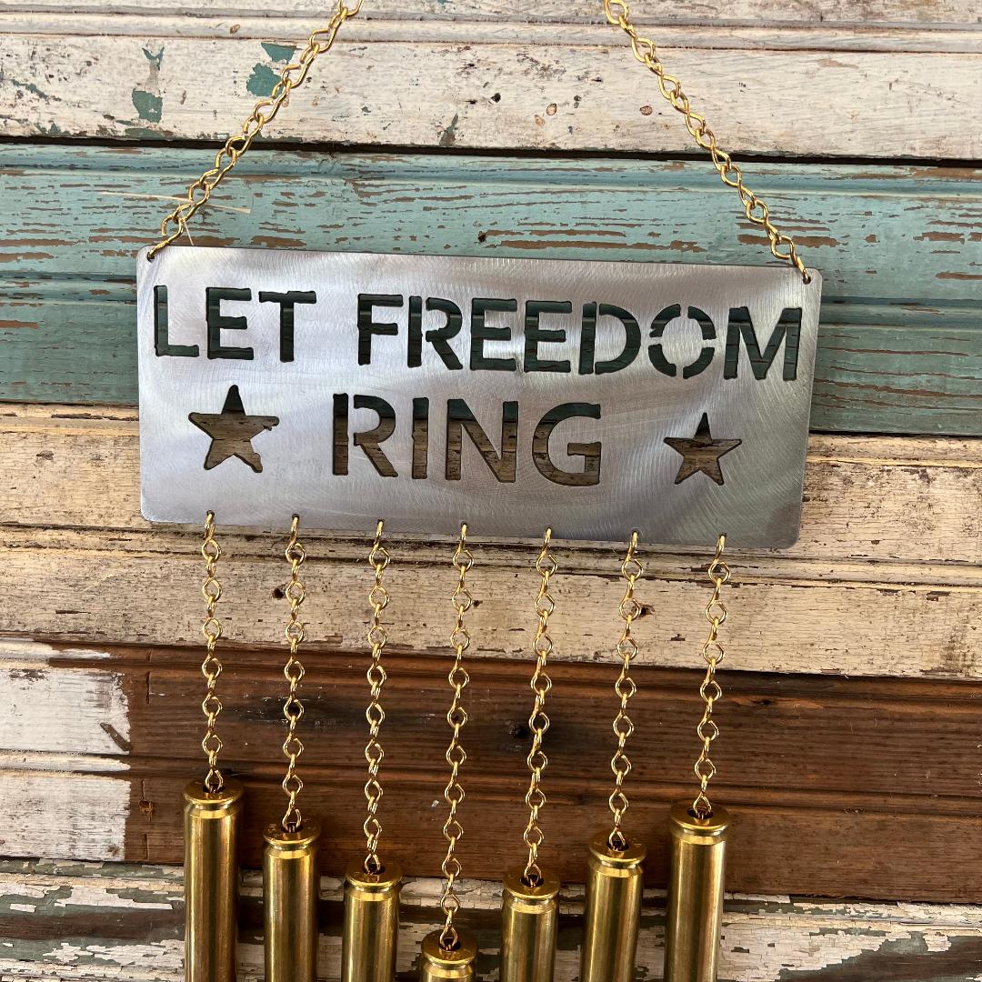 Let Freedom Ring Bullet Windchime .50 BMG