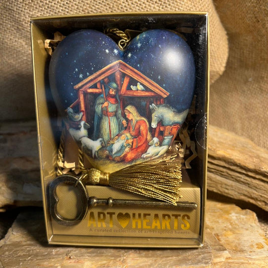 O Holy Night Nativity Art Heart Christmas Sculpture