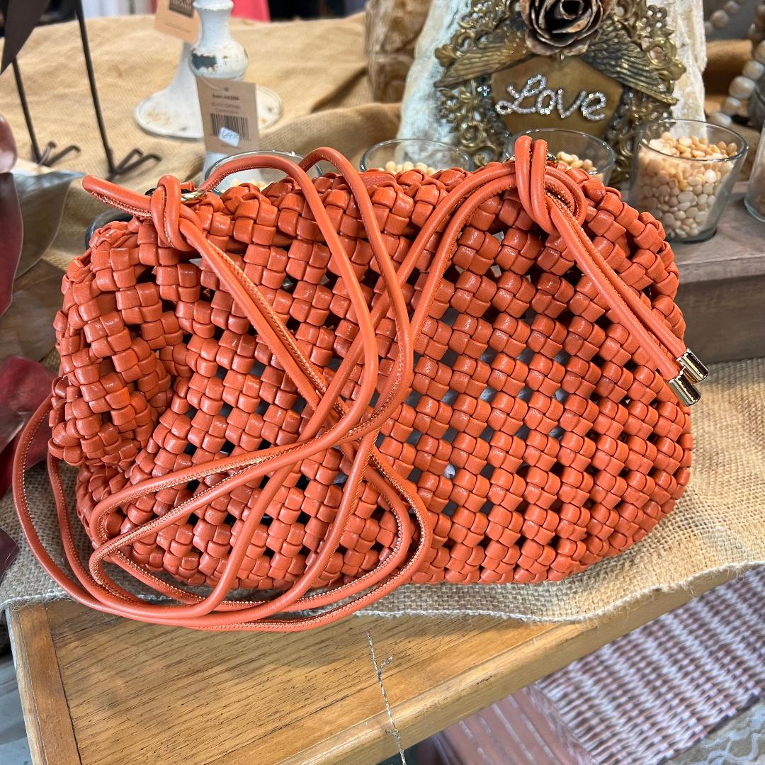 Woven Orange Cross Body