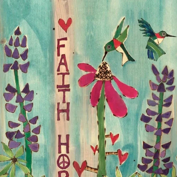 Faith, Hope, Love 10" Mini Art Pole
