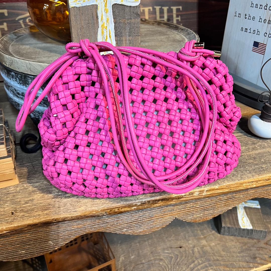 BC Fuchsia Woven Bag