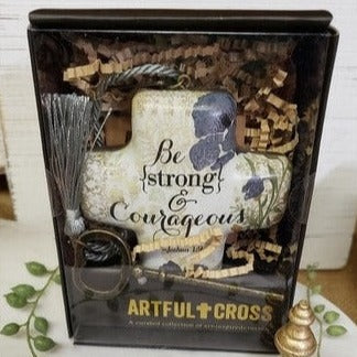 Strong & Courageous Artful Cross