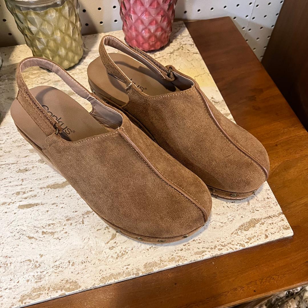 Make Em Blush Faux Suede Mule Clog