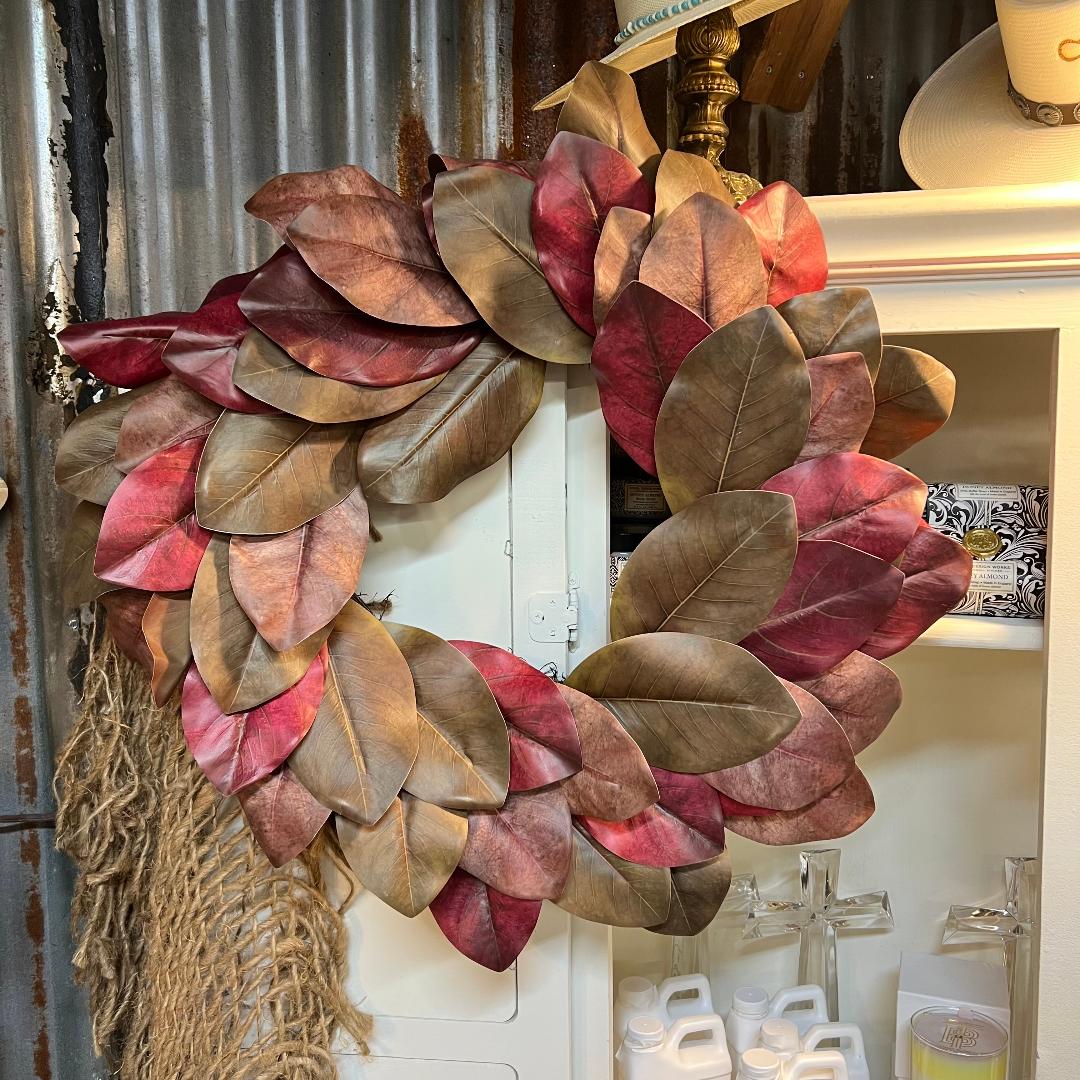 Magnolia Leaf Wreath 26"