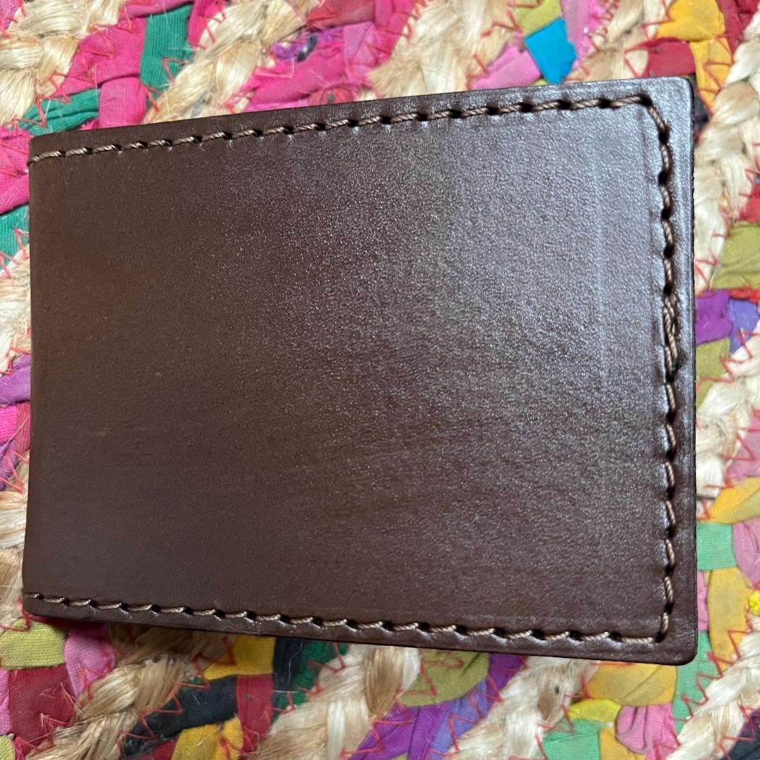 Bi-fold Card Holder Wallet Dark Brown