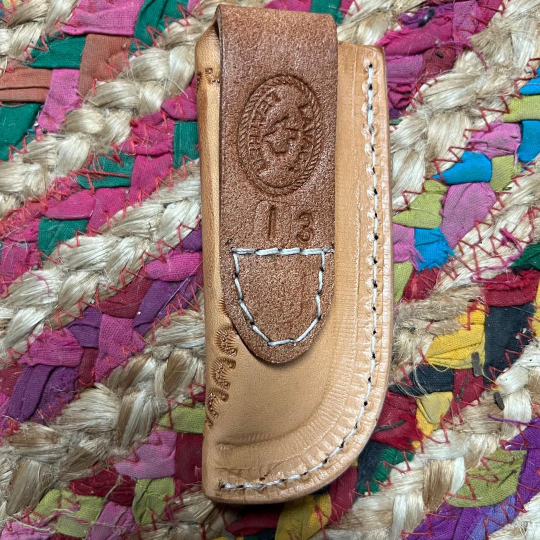 Shell Boarder Knife Sheath 4 1/4" Light Brown