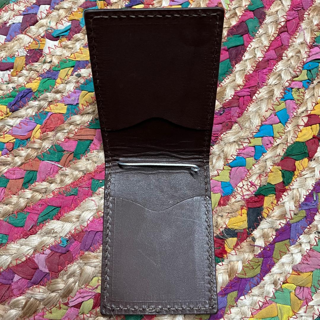 Bi-fold Card Holder Wallet Dark Brown