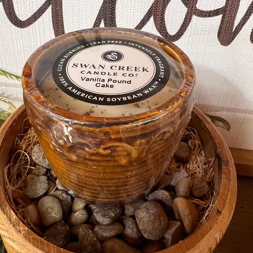Vintage Round Vanilla Pound Cake Candle Filled Pot