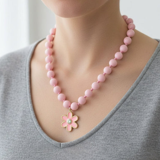 Pink Dally Flower Necklace