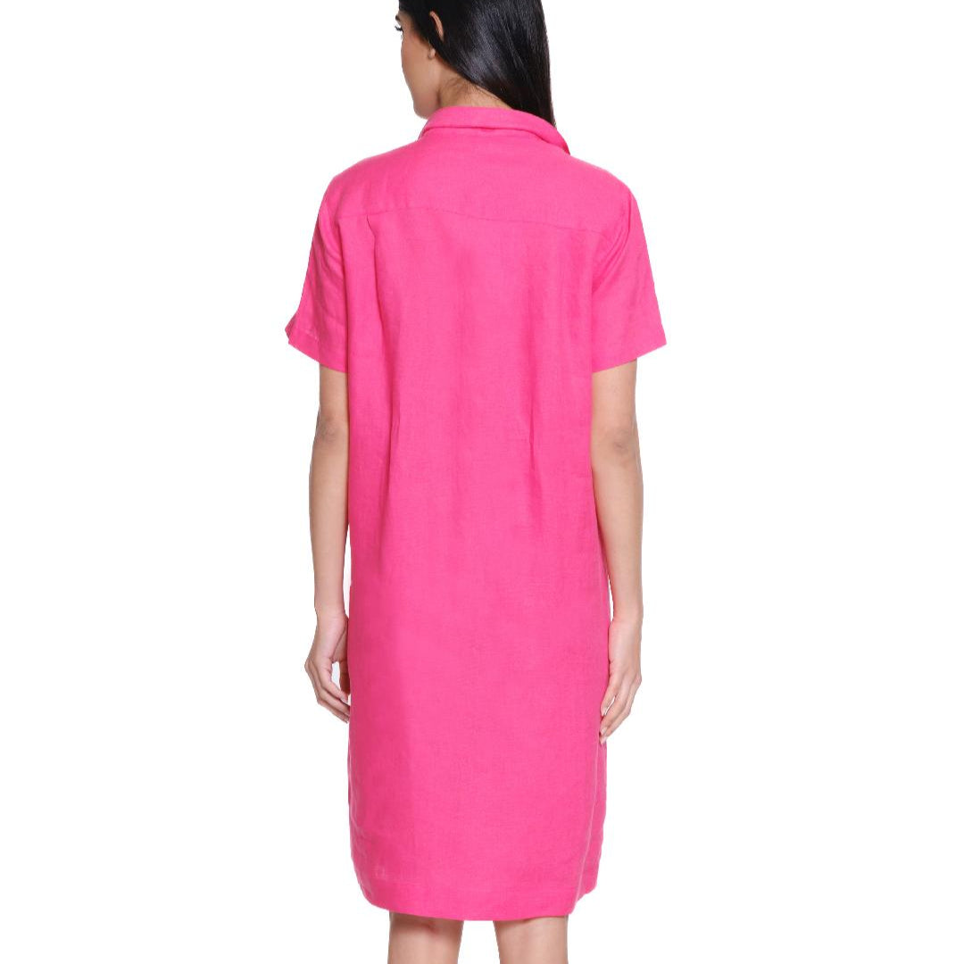 Button Up Dress with Short Sleeve