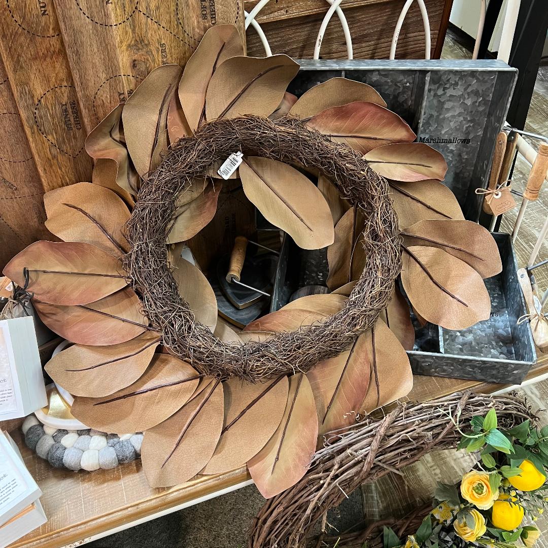 Magnolia Leaf Wreath 26"