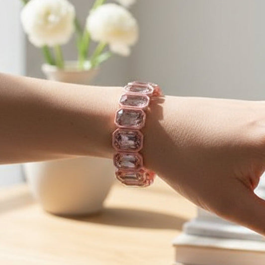 Pink Square Bracelet
