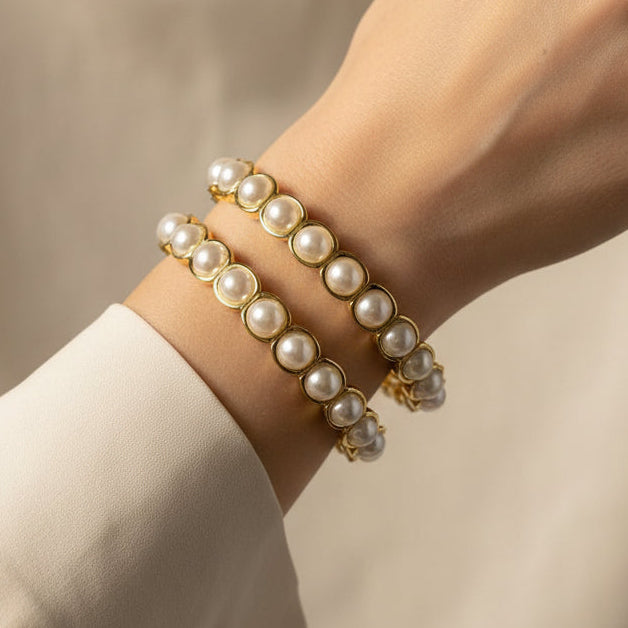 Pardi Gold/Pearl Mix Bracelet