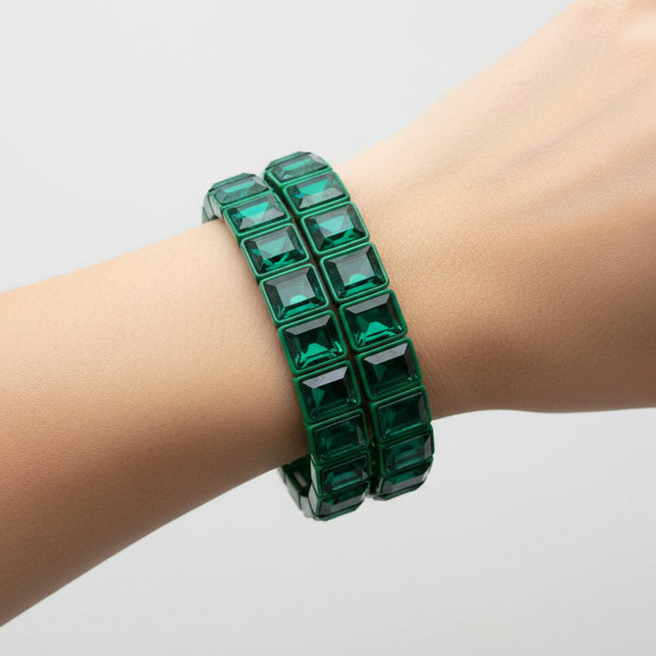 Green Color Square Bracelet