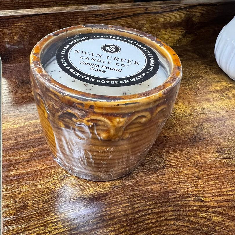 Vintage Round Vanilla Pound Cake Candle Filled Pot