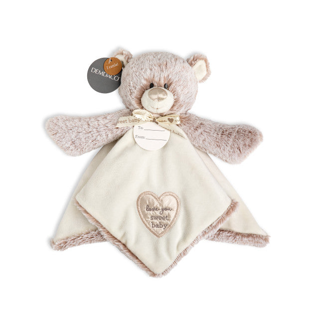 Teddy Rattle Neutral Blankie