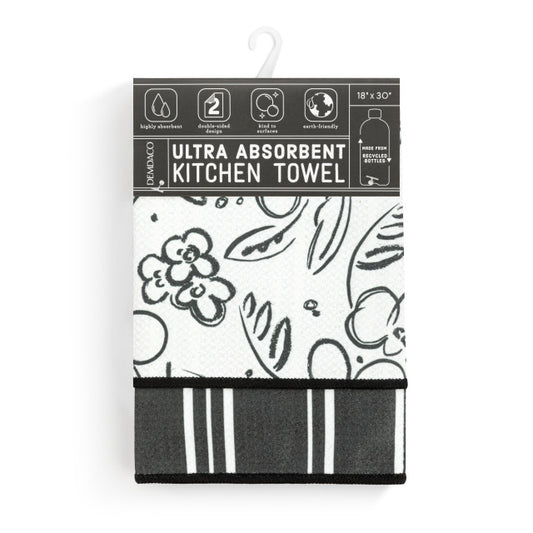 Modern Floral Absorbent 2-Sided Towel