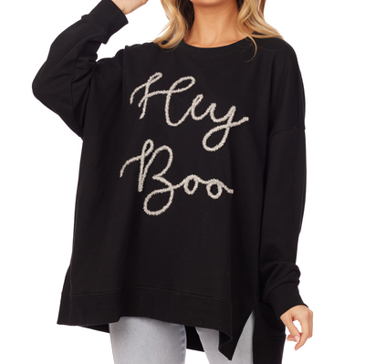 HEY BOO Sparkle Sweatshirt