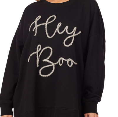 HEY BOO Sparkle Sweatshirt