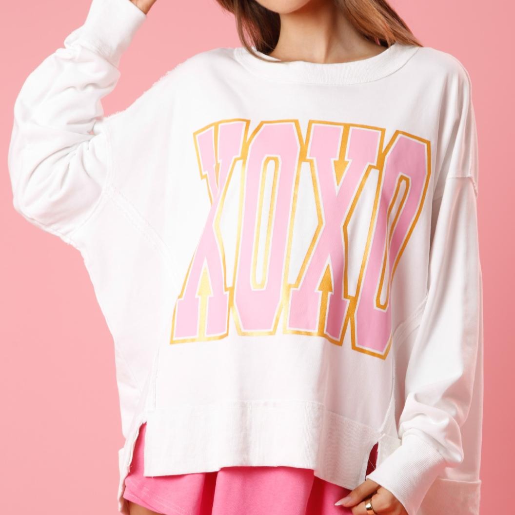 XOXO Printed Oversized SweatShirt